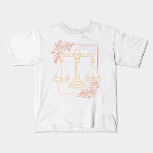 Libra Steampunk Scales Balance Kids T-Shirt